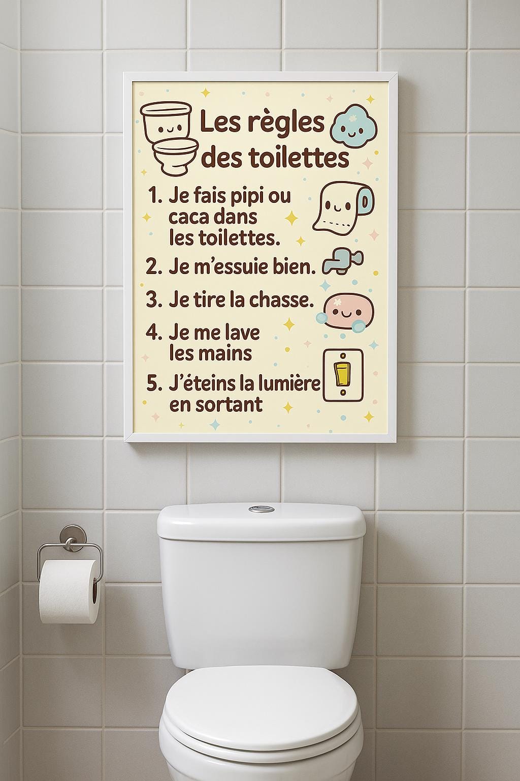 Toilet Rules Poster for Children – Learning Independence – Toilet
