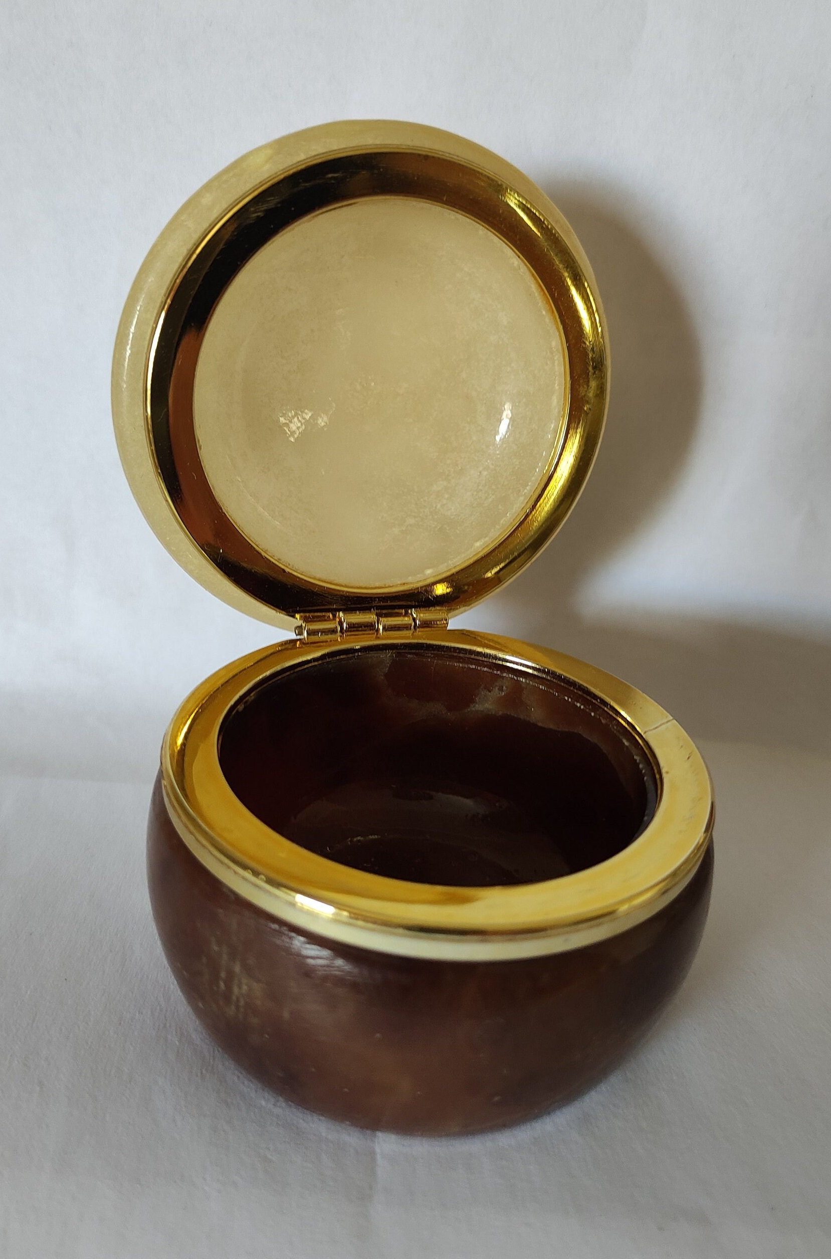 Vintage Italian Hand Carved Genuine Alabaster Jewelry Box Etsy