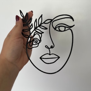 Encanto de pastel de cara de arte de línea / Topper de pastel de Boho / Encanto de cara de contorno / Encanto de pastel de silueta / Pastel de arte minimalista /