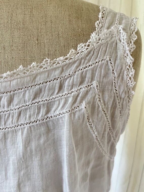 Antique Edwardian Victorian Cotton White Corset c… - image 6