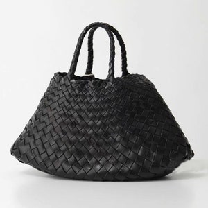 SITING Retro pure handmade cowhide woven bag zdjęcie 7