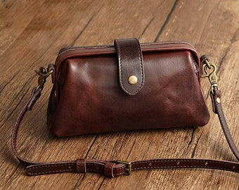 SITING Handmade Italian cowhide doctor bag, shoulder bag, messenger bag, leather wallet