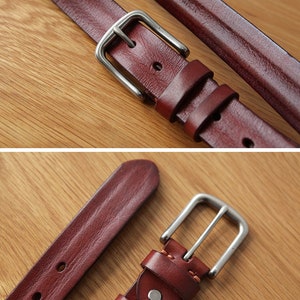 Men's genuine leather belt image 8