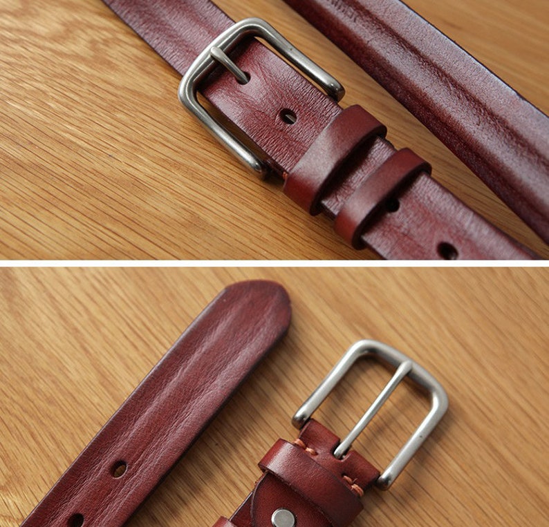 Men's genuine leather belt image 8