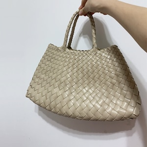 SITING Retro pure handmade cowhide woven bag image 9