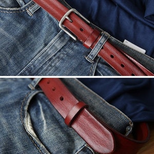 Men's genuine leather belt image 6