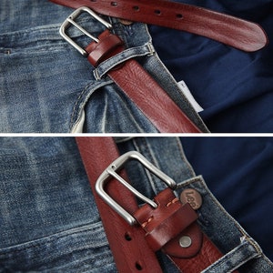 Men's genuine leather belt image 5