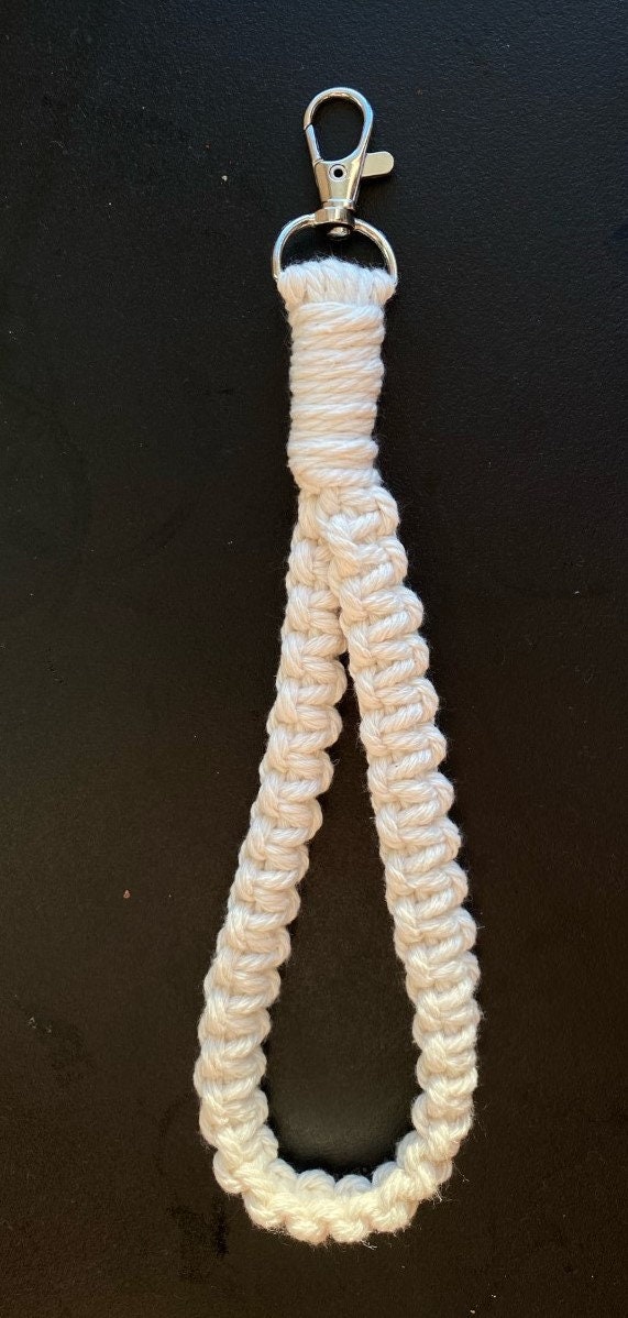 Macramé Loop Keychain With Carabiner - Etsy