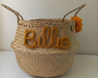 Fully customizable personalized basket, storage basket - maternity basket - toy basket - baby room accessory - maternity gift - name gift