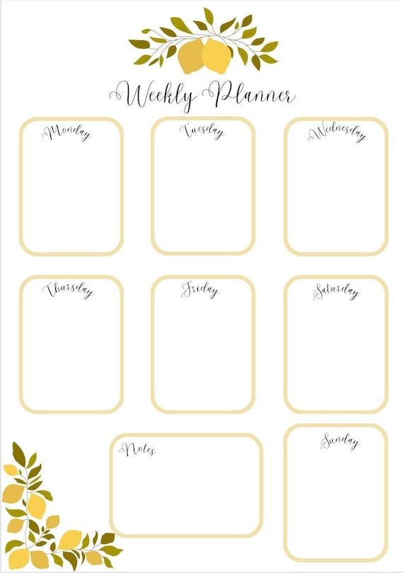 Weekly Planner and to Do List Printable | Etsy
