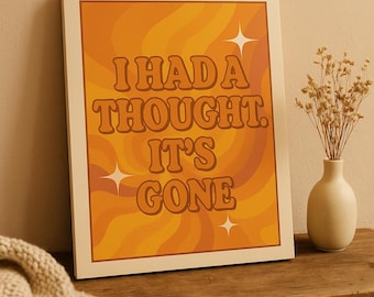 Lustiges ADHD Poster: Retro Neurodivergentes Poster (Digitaler Download)