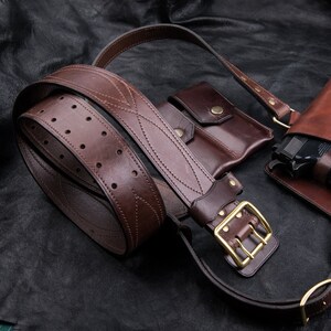 Retro Style European 2 inch Officer&#39;s Belt | Vintage Look | Unique Design | Classic Look