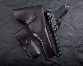 Premium Leather Paddle Holster OWB Open Top Fits, Burundi