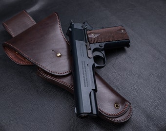 Handmade Leather Colt 1911 Holster: Vintage Look, Retro Style
