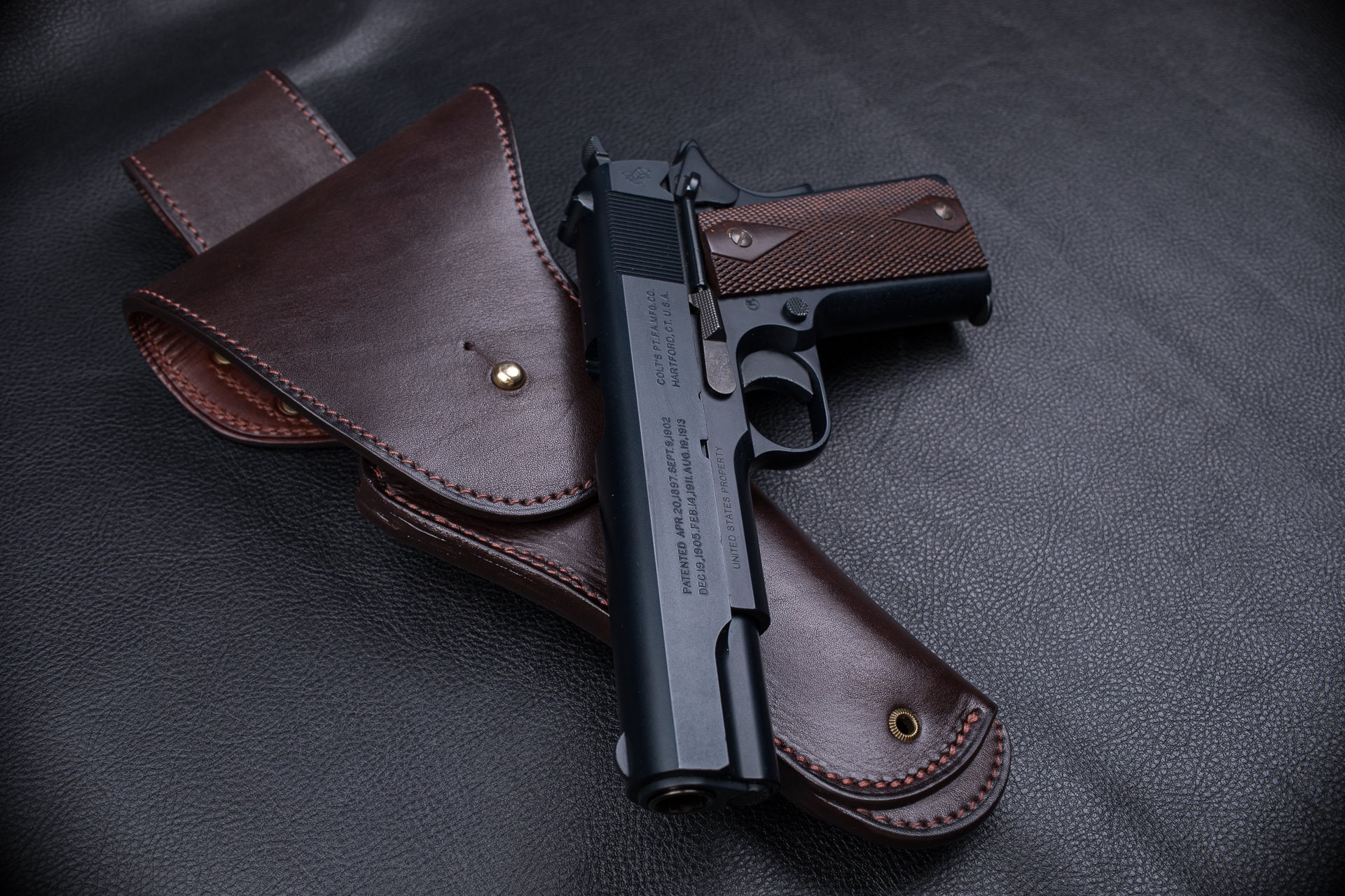 Colt 1911 General Offiziere Premium Holster | Vintage-Look | Einzigartiges Design | Retro-Stil | Hohe Qualität