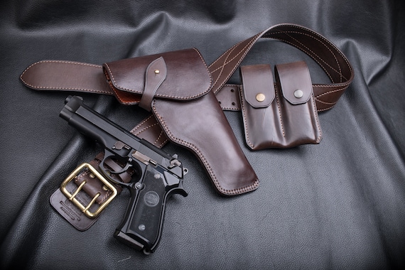 Beretta 92 Leather Flap Holster | Сustom Made | Unique Design