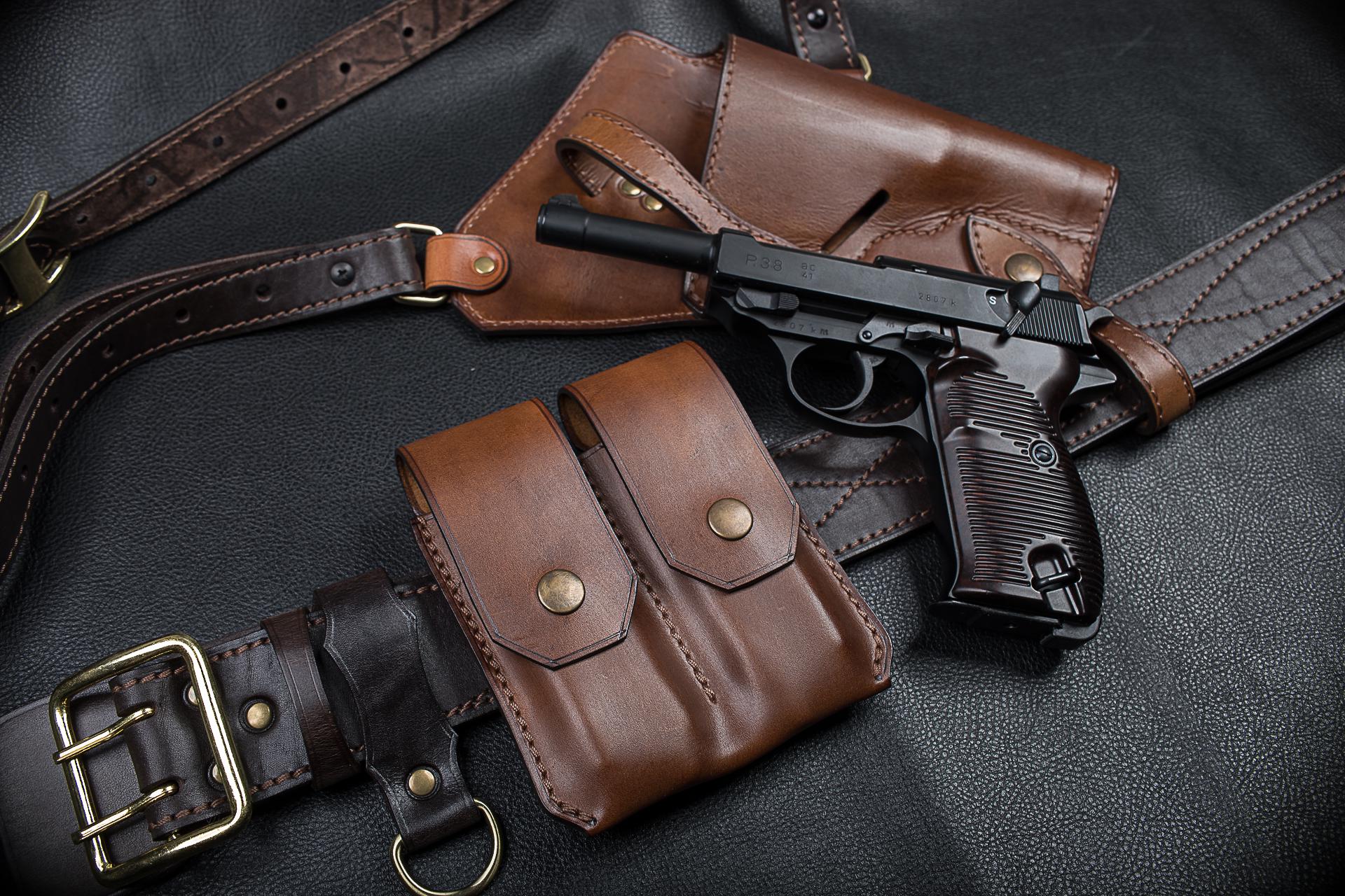 Walther P38 Custom Made Leather Holster | Vintage Look | Unique