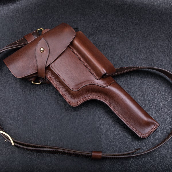 Mauser M712 /C96 Custom Made Leather Holster | Vintage Look | Unique Design | Retro Style High Quality
