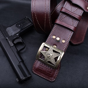 Retro Style RED ARMY 2 inch Officer&#39;s Belt | Vintage Look | Unique Design | Classic Look
