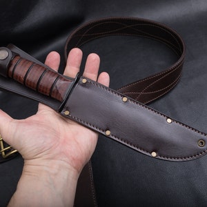 Leather Knife Sheath | Сustom Made | Unique Design | Vintage Look | Retro Style | High Quality