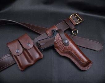 Colt 1911 Maßgefertigte Lederhalfter | Vintage-Look | Einzigartiges Design | Retro-Stil | Handgefertigt