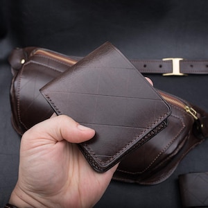 Cartera de vaquero de oficina / Estilo vintage / Diseño único / Estilo clásico / Piel flor /