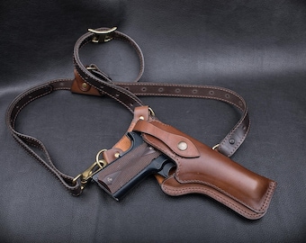 Colt 1911 Custom Made Leather Holster | Vintage Look | Unique Design | Retro Style High