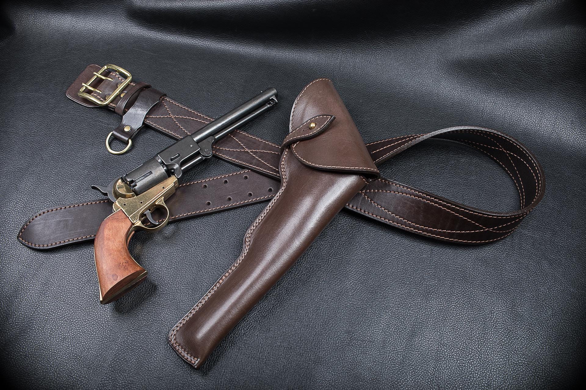 ヴィンテージ　ホルスター　アメリカ製？ Colt M1851 NAVY カスタムメイドレザーホルスター | ヴィンテージ