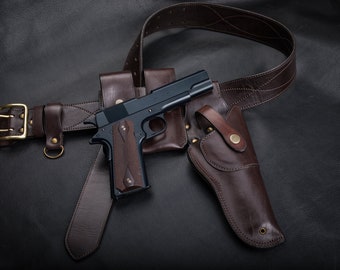 Colt 1911 Custom Made Leather DropLeg Holster | Vintage Look | Unique Design | Retro Style