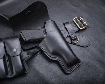 Handmade Leather Glock Holster | Vintage Style, Custom Fit