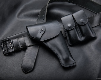 Tokarev TT Leather Flap Holster | Сustom Made | Unique Design | Vintage Look | Retro Style | High Quality |