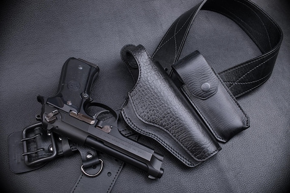 Beretta 92 Leather Holster | Сustom Made | Unique Design | Vintage