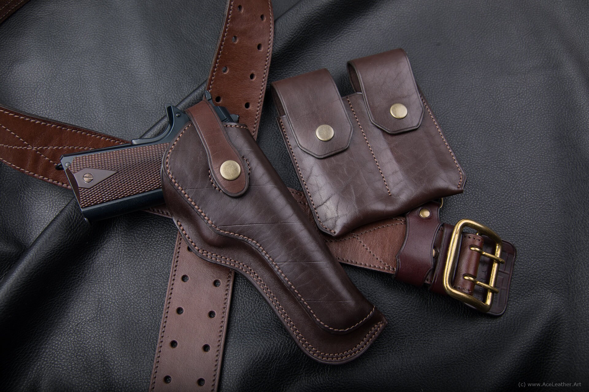 Fondina Da Cintura In Pelle Colt 1911 Commander - Italia - Foto 5