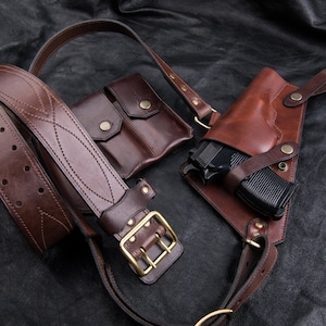 Walther P38 Custom Made Leather Holster | Vintage Look | Unique Design | Retro Style High
