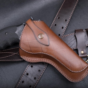 Colt Python Leather Holster: Handmade Vintage Style