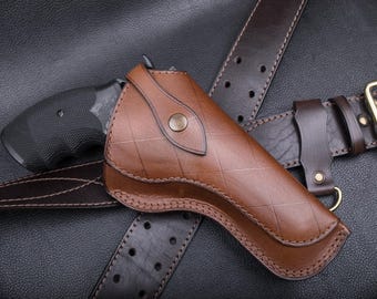 Colt Python Leather Holster: Handmade Vintage Style