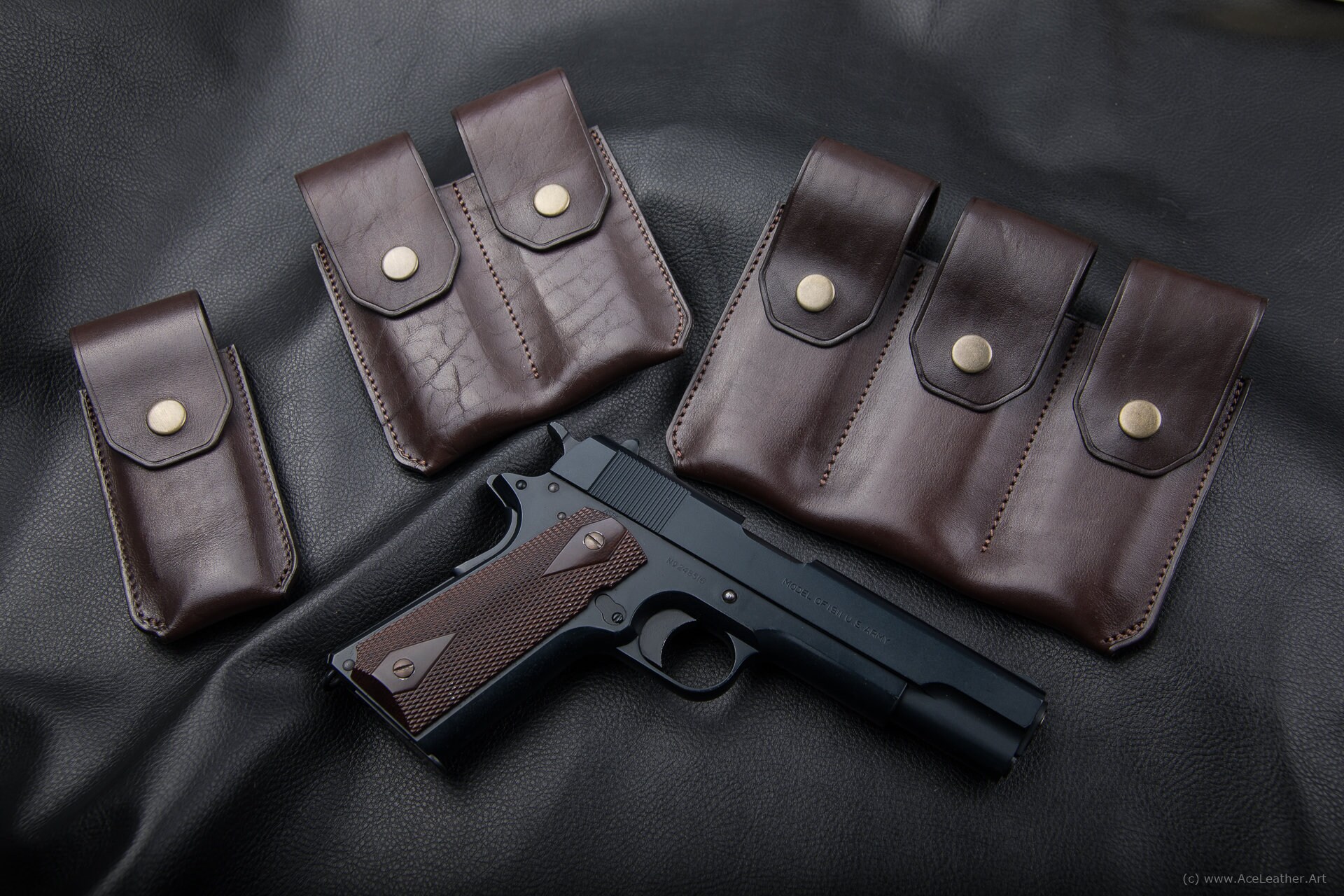 Colt 1911 Leather Magazine Pouch Vintage Look Retro Style - Etsy