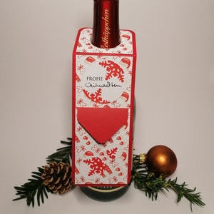 Etiqueta de botella de Navidad, regalo de Navidad, embalaje de vales, regalo de dinero