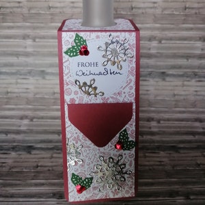 Etiqueta de botella de Navidad, regalo de Navidad, embalaje de vales, regalo de dinero