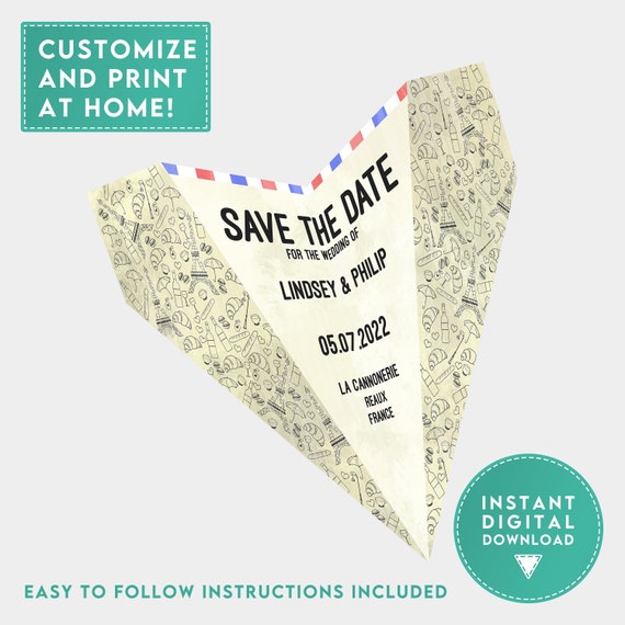 PRINTABLE Save the Date Card Template Invitation Digital - Etsy