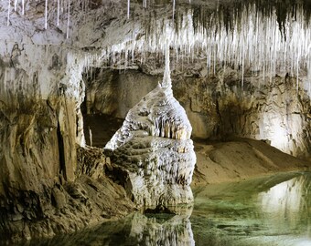 Choranche Cave Vercors France. Nature Landscape Photo Canvas Print Acrylic Metal Wall Art Home Decoration Living Room Bedroom Office Kitchen