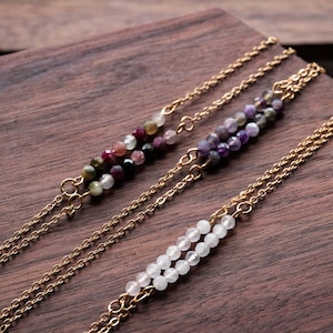 Natürliche Kristall Edelstein facettierte runde Perlen lesen Brillen Sonnenbrillen Goldkette Lanyard Halter Weihnachtsgeschenk Idee Australien handgefertigt