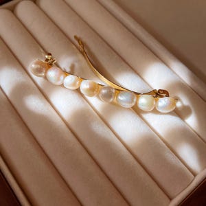 Vintage Womens Ivory Mother of‎ Pearl Look Clasp Rectangle Barette Hairpins Clip Vintage Womens Ivory‎ Mother of Pearl Look Clasp Rectangle  main image 4