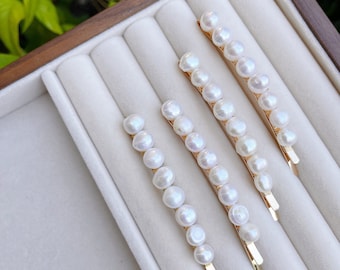 Gold Wedding Bridal Bridesmaids Handmade Natural Freshwater Pearl Beaded Hair Bobby Pin Accessories Jewellery Gift Ideas , Australia Seller