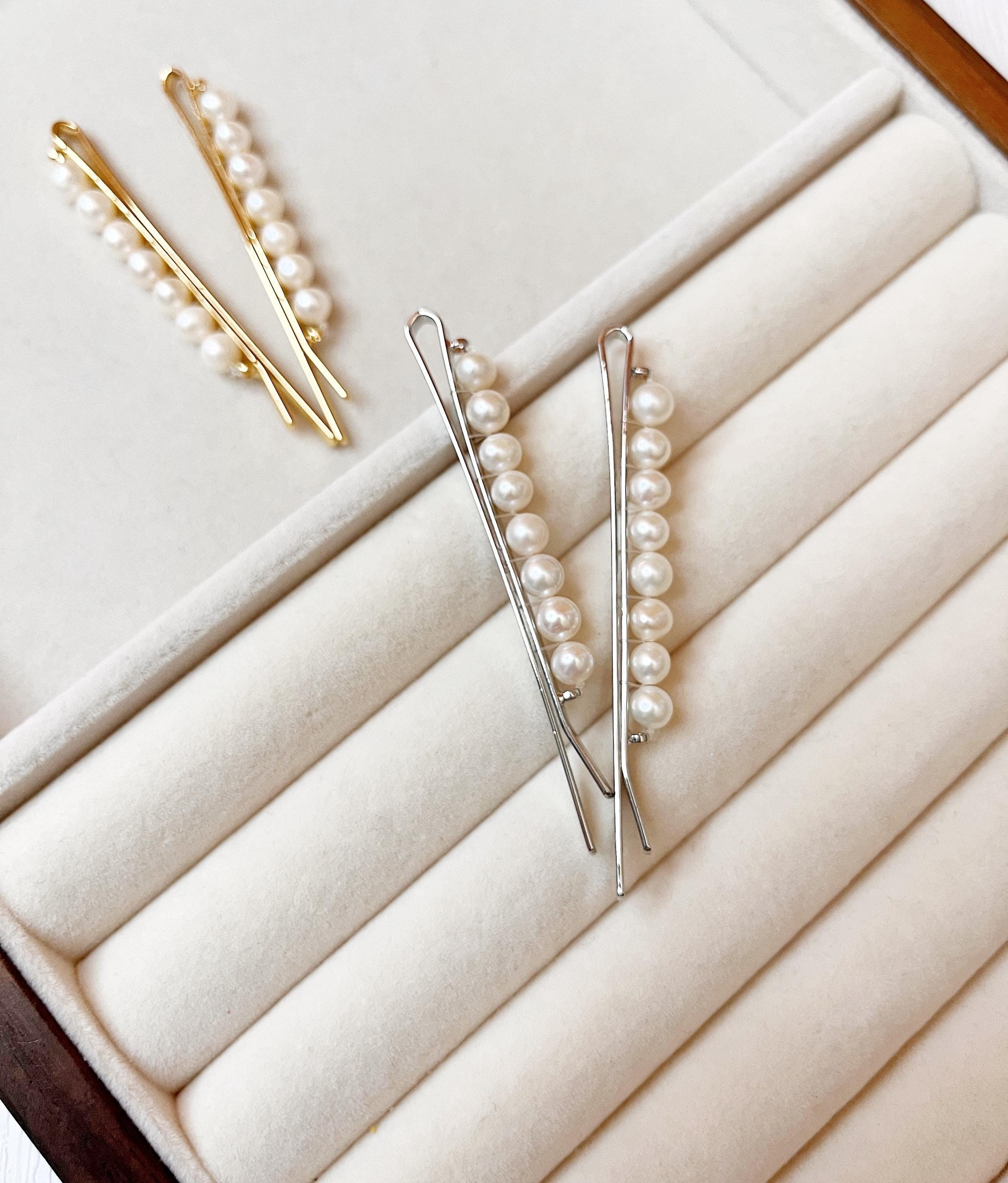 Genius Freshwater Pearl Beaded Silver Gold Bobby Hair Pin Wedding Party Event Daily Beaded Bobby Pin Slides Jewel Acc , Australia handmade