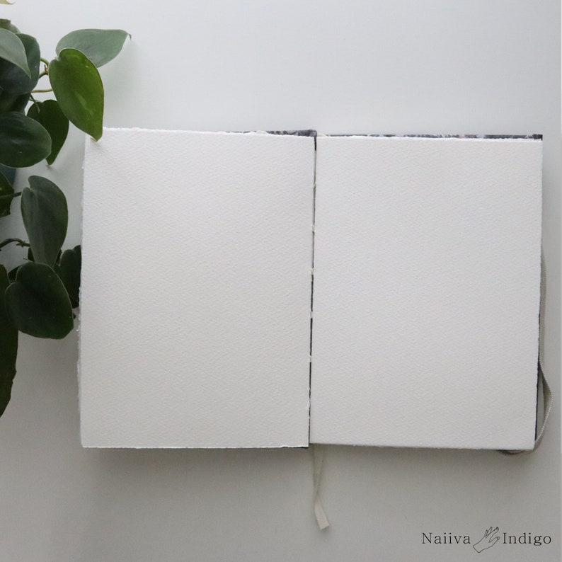 Cotton Watercolor Hardcover Sketchbook Handmade Linen Purple Etsy