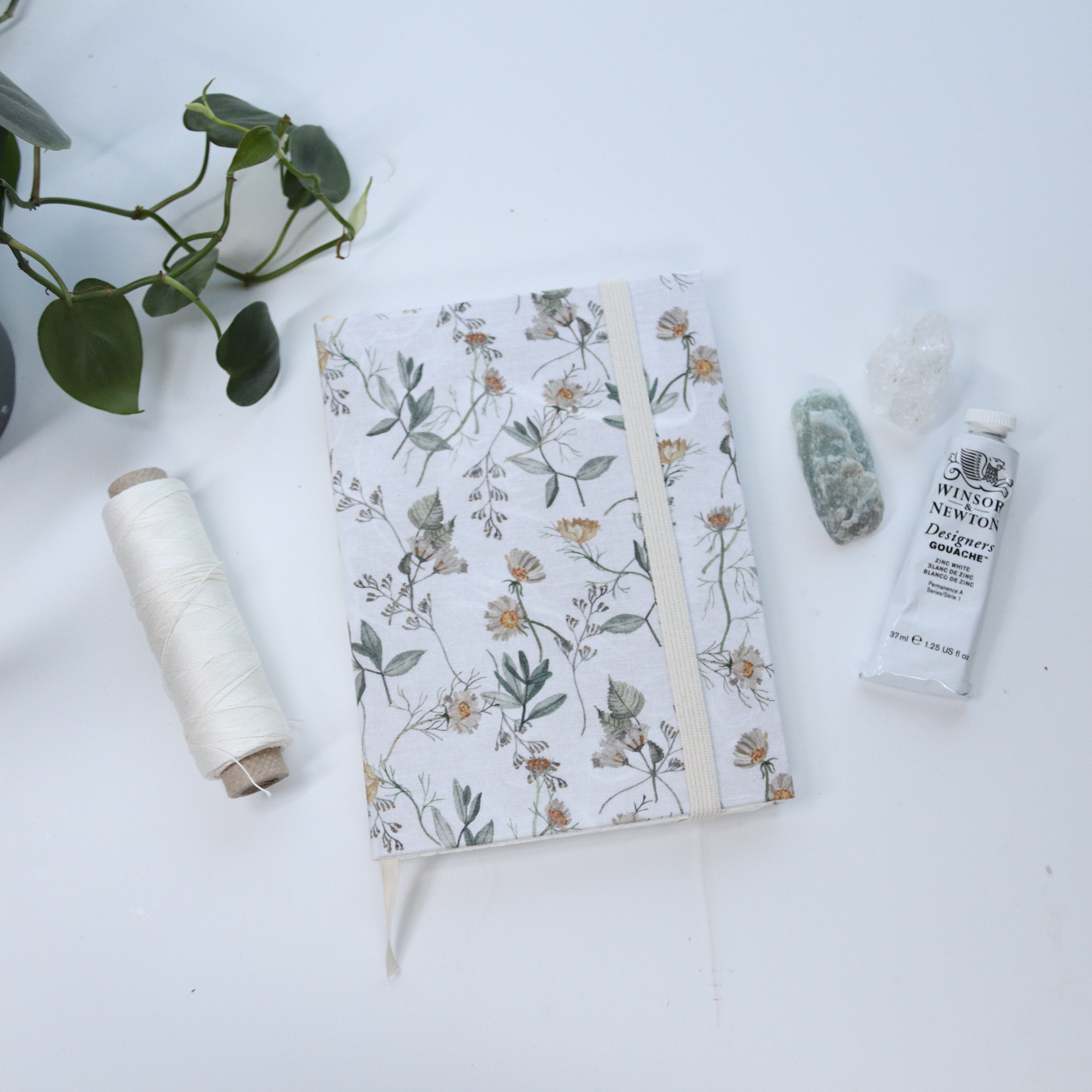 Floral Cottagecorewatercolor Sketchbook Cotton Watercolor Etsy