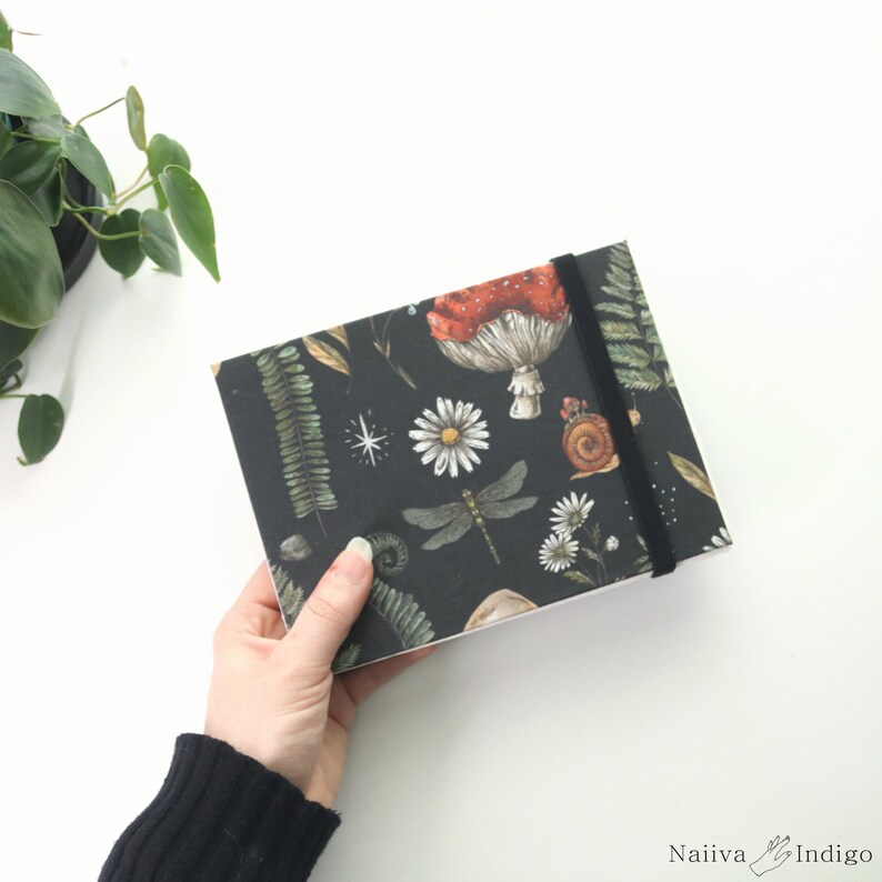 Cottagecore Mushroom Landscape Watercolor Sketchbook Cotton Watercolor