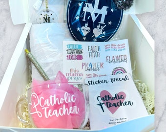 Catholic Teacher Gift thank you teacher gift pack gift for her gift for teacher Catholic woman gift beginning of year gift end of year gift