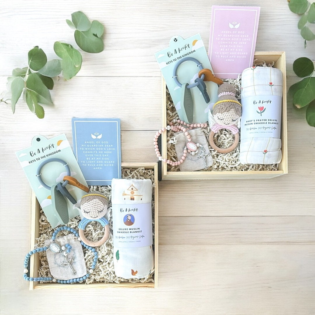 Baptism Gift Box Catholic Gift Boy Baptism Gift for Girl Christening ...